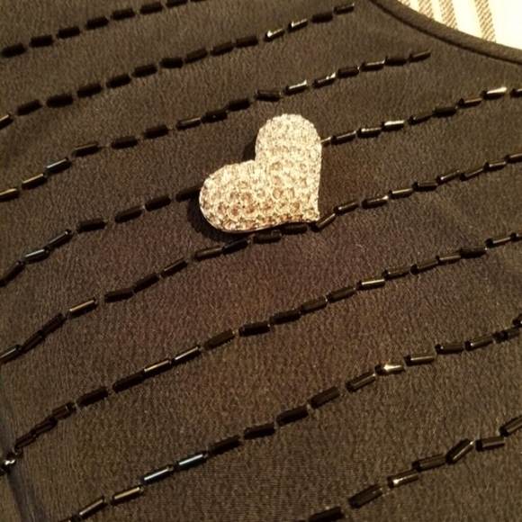 Swarovski Signed Heart Rhinestone Vintage Pin - Picture 7 of 10